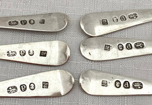 Georgian, George III, Six Silver Teaspoons. London 1790 Godbehere & Wigan. 1.5 troy ounces.