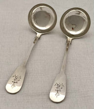 Georgian, George IV, Pair of Scottish Silver Cream Ladles. Edingburgh 1828, Adam Elder. 1.8 troy ounces.
