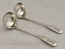 Georgian, George IV, Pair of Scottish Silver Cream Ladles. Edingburgh 1828, Adam Elder. 1.8 troy ounces.