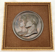 Napoleon Bonaparte & Marie Louise, Duchess of Parma, Bronze Relief Plaque.