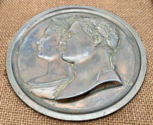 Napoleon Bonaparte & Marie Louise, Duchess of Parma, Bronze Relief Plaque.