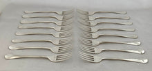 Georgian, George III, Sixteen Silver Table Forks. Newcastle 1798 John Langlands II. 32 troy ounces.