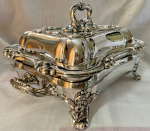 An Exceptional William IV Old Sheffield Plate Crested Entree Dish & Cover on Warming Stand. Roberts, Smith & Co. Sheffield circa 1835.