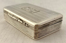 William IV Silver Snuff Box. Birmingham 1832 Thomas Shaw. 1.2 troy ounces.