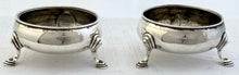 Georgian, George III, Pair of Silver Salts. London 1774. 2.1 troy ounces.