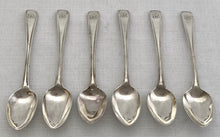 Georgian, George III, Six Silver Teaspoons. London 1813 Thomas Wallis II & Jonathan Hayne. 2.9 troy ounces.