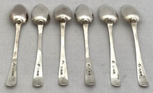 Georgian, George III, Six Silver Teaspoons. London 1813 Thomas Wallis II & Jonathan Hayne. 2.9 troy ounces.