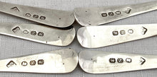 Georgian, George III, Six Silver Teaspoons. London 1813 Thomas Wallis II & Jonathan Hayne. 2.9 troy ounces.