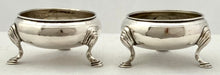 Georgian, George II, Pair of Silver Salts. London 1752 David Mowden. 2.5 troy ounces.