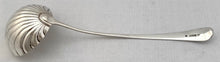Georgian, George III, Crested Silver Shell Bowl Soup Ladle. London 1785 William Sumner I. 4.8 troy ounces.