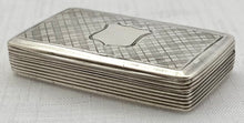 Early Victorian Silver Snuff Box. Birmingham 1838 Francis Clark. 0.7 troy ounces.