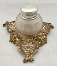 Victorian Silver Plated Inkwell. Elkington 1857 for The Art Manufacturers Association.