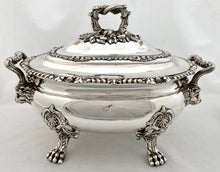 Victorian Silver Plated Lion Mask Soup Tureen, circa 1850