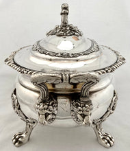 Victorian Silver Plated Lion Mask Soup Tureen, circa 1850
