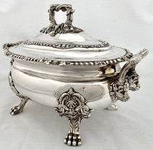 Victorian Silver Plated Lion Mask Soup Tureen, circa 1850