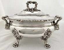 Victorian Silver Plated Lion Mask Soup Tureen, circa 1850