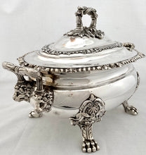 Victorian Silver Plated Lion Mask Soup Tureen, circa 1850