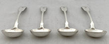 Early Victorian Set of Four Silver Sauce Ladles. London 1839 William Eaton. 8.9 troy ounces.