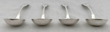 Early Victorian Set of Four Silver Sauce Ladles. London 1839 William Eaton. 8.9 troy ounces.