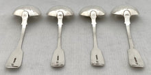 Early Victorian Set of Four Silver Sauce Ladles. London 1839 William Eaton. 8.9 troy ounces.