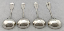 Early Victorian Set of Four Silver Sauce Ladles. London 1839 William Eaton. 8.9 troy ounces.