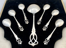 Cased Set of Art Nouveau Silver Plated Ice Cream Spoons, George Waterhouse & Co, Sheffield, circa 1900 - 1910