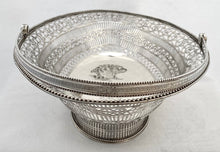 Georgian, George III, Silver Armorial Cake Basket. London 1781. 23 troy ounces.