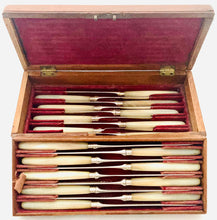 Georgian, George III, Cased Set of Eighteen Silver & Mother of Pearl Knives. Crested for Eyre. London 1803 Moses Brent.