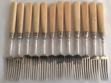 Georgian, George III,  Twelve  Silver Ivory Handle Dinner Forks. London 1805 John Mewburn.