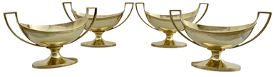 Four George III Silver Gilt Salts. London 1797 Henry Chawner & John Eames. 12.8 troy ounces.