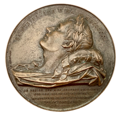 The Death of Napoleon & Return to France Bronze Restrike Medal, after Depaulis.