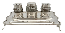 Georgian, George III, Silver Inkstand. London 1804 Robert Hennell I & Samuel Hennell. 17 troy ounces.