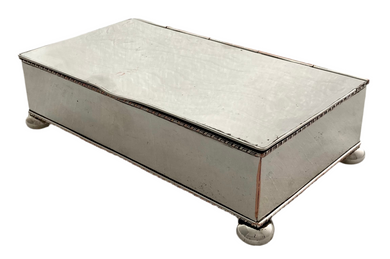 Early 20th Century Silver Plate on Copper Desk Box.