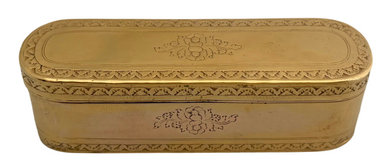 Louis XVI Late 18th Century French Gilt Metal Snuff Box.