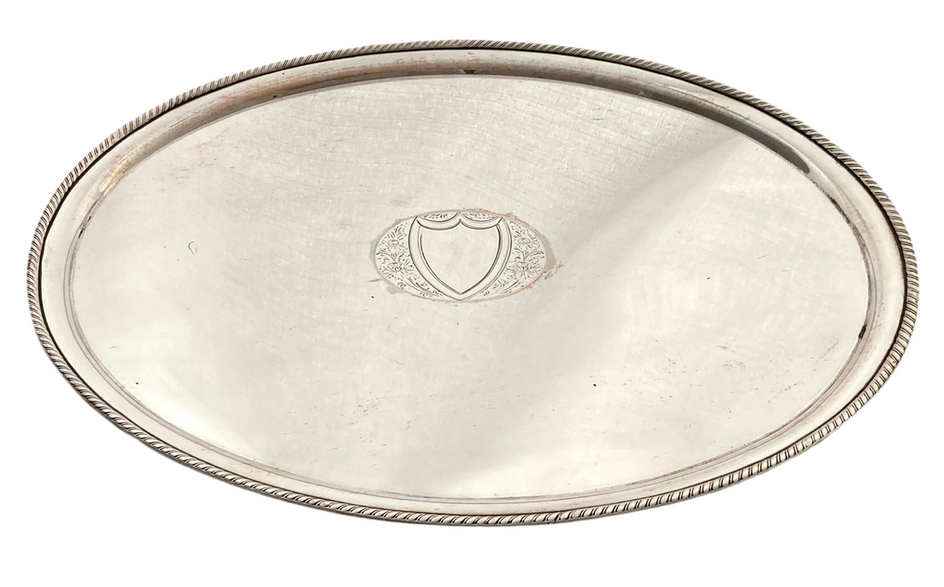 Georgian, George III, Old Sheffield Plate Oval Tray, circa 1780.