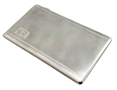 George VI Silver Cigarette Case. Birmingham 1944 Joseph Gloster Ltd. 6.2 troy ounces.