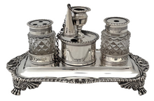 George III Silver Inkstand. London 1813 Rebecca Emes and Edward Barnard I. 12 troy ounces.