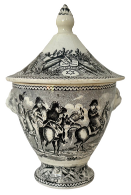 The Napoleonic Wars, Battles of Friedland and Dresden. Sugar Vase & Cover, circa 1813.