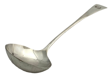 Edwardian Silver Soup Ladle. Sheffield 1903 Walker & Hall. 8.5 troy ounces.