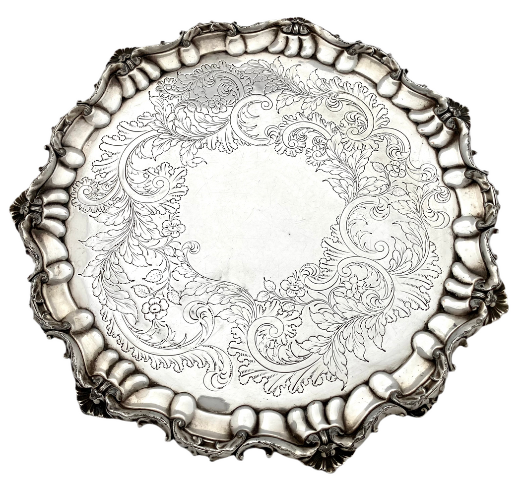 Georgian, George IV, Large Old Sheffield Plate Salver, circa 1820.