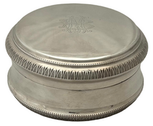 Early 20th Century Continental Silver Plated Circular Box.