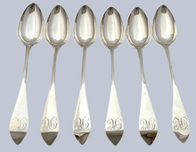 Six George III Scottish Silver Celtic Point Tablespoons. Edinburgh 1792 Alexander Henderson. 13.7 troy ounces.