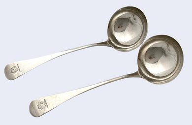 Georgian, George III, Pair of Silver Sauce Ladles. London 1798 Richard Crossley. 3.2 troy ounces.