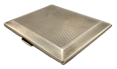 George V, Silver Cigarette Case. Chester 1929 Asprey & Co Ltd. 3.1 troy ounces.