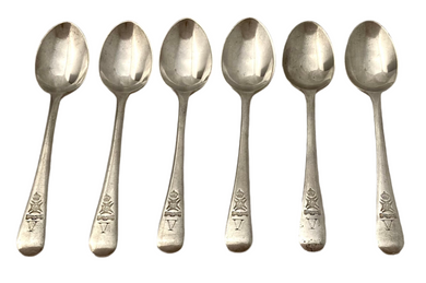 5th Battalion Sherwood Foresters, Nottinghamshire & Derby Regiment Silver Plated Spoons.