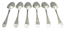 Georgian, George II, Six Silver Hanoverian Pattern Tablespoons. London 1742 James Wilks. 13.2 troy ounces.