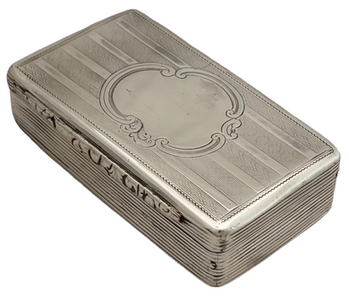 Early Victorian Silver Snuff Box. Birmingham 1841 Neustadt & Barnett. 2 troy ounces.