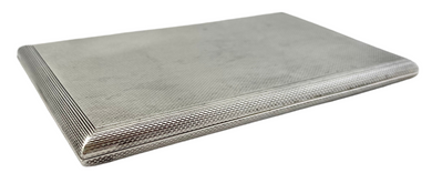 George VI Silver Cigarette Case. London 1945 Asprey & Co. Ltd. 6.8 troy ounces.
