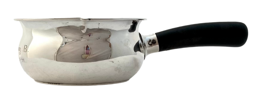 Danish Silver Brandy Pan. Assay Marks for Johannes Siggaard 1940.