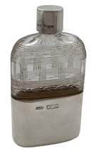 Edwardian Silver & Cut Glass Hip Flask. London 1906 Charles & George Asprey.